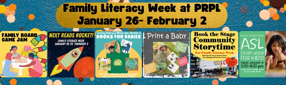 Family Literacy Week at PRPL Webslide 2025